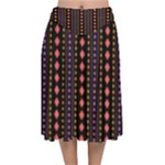 Beautiful Digital Graphic Unique Style Standout Graphic Velvet Flared Midi Skirt