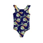 Fish Abstract Animal Art Nature Texture Water Pattern Marine Life Underwater Aquarium Aquatic Kids  Frill Swimsuit