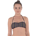 Background Art Pattern Design Tie Back Bikini Top