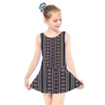 Background Art Pattern Design Kids  Skater Dress Swimsuit