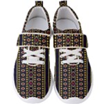 Background Art Pattern Design Men s Velcro Strap Shoes