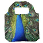 Peacock Bird Feathers Pheasant Nature Animal Texture Pattern Premium Foldable Grocery Recycle Bag