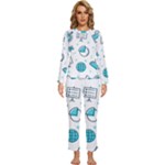 Pattern Business Graphics Seamless Background Texture Desktop Design Concept Geometric Womens  Long Sleeve Lightweight Pajamas Set