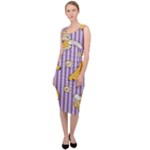 Pattern Bananas Fruit Tropical Seamless Texture Graphics Sleeveless Pencil Dress