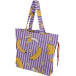 Pattern Bananas Fruit Tropical Seamless Texture Graphics Drawstring Tote Bag