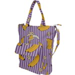 Pattern Bananas Fruit Tropical Seamless Texture Graphics Shoulder Tote Bag