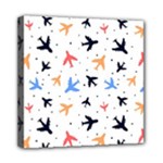 Airplane Pattern Plane Aircraft Fabric Style Simple Seamless Mini Canvas 8  x 8  (Stretched)
