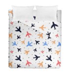 Airplane Pattern Plane Aircraft Fabric Style Simple Seamless Duvet Cover Double Side (Full/ Double Size)