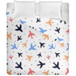Airplane Pattern Plane Aircraft Fabric Style Simple Seamless Duvet Cover Double Side (California King Size)