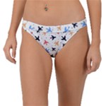 Airplane Pattern Plane Aircraft Fabric Style Simple Seamless Band Bikini Bottoms