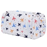 Airplane Pattern Plane Aircraft Fabric Style Simple Seamless Toiletries Pouch