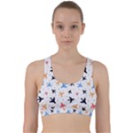 Airplane Pattern Plane Aircraft Fabric Style Simple Seamless Back Weave Sports Bra