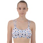 Airplane Pattern Plane Aircraft Fabric Style Simple Seamless Line Them Up Sports Bra