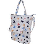 Airplane Pattern Plane Aircraft Fabric Style Simple Seamless Shoulder Tote Bag