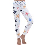 Airplane Pattern Plane Aircraft Fabric Style Simple Seamless Kids  Lightweight Velour Classic Yoga Leggings