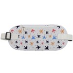 Airplane Pattern Plane Aircraft Fabric Style Simple Seamless Rounded Waist Pouch