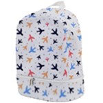 Airplane Pattern Plane Aircraft Fabric Style Simple Seamless Zip Bottom Backpack