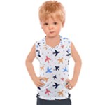 Airplane Pattern Plane Aircraft Fabric Style Simple Seamless Kids  Sport Tank Top