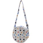 Airplane Pattern Plane Aircraft Fabric Style Simple Seamless Crossbody Circle Bag