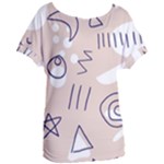 Abstract Leaf Nature Natural Beautiful Summer Pattern Women s Oversized T-Shirt