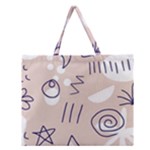 Abstract Leaf Nature Natural Beautiful Summer Pattern Zipper Large Tote Bag