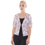Abstract Leaf Nature Natural Beautiful Summer Pattern Cropped Button Cardigan