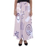 Abstract Leaf Nature Natural Beautiful Summer Pattern Flared Maxi Skirt