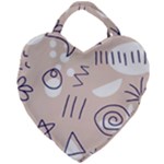 Abstract Leaf Nature Natural Beautiful Summer Pattern Giant Heart Shaped Tote