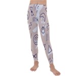 Abstract Leaf Nature Natural Beautiful Summer Pattern Kids  Lightweight Velour Leggings