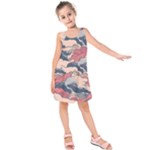 Waves Ocean Sea Water Pattern Rough Seas Digital Art Nature Nautical Kids  Sleeveless Dress