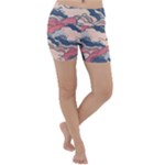 Waves Ocean Sea Water Pattern Rough Seas Digital Art Nature Nautical Lightweight Velour Yoga Shorts