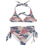 Waves Ocean Sea Water Pattern Rough Seas Digital Art Nature Nautical Kids  Classic Bikini Set