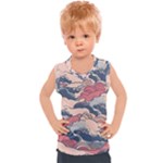 Waves Ocean Sea Water Pattern Rough Seas Digital Art Nature Nautical Kids  Sport Tank Top