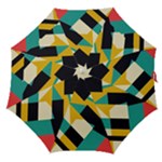 Geometric Pattern Retro Colorful Abstract Straight Umbrellas