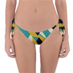 Geometric Pattern Retro Colorful Abstract Reversible Bikini Bottoms