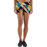 Geometric Pattern Retro Colorful Abstract Yoga Shorts