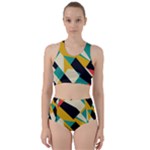 Geometric Pattern Retro Colorful Abstract Racer Back Bikini Set