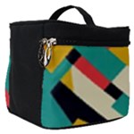 Geometric Pattern Retro Colorful Abstract Make Up Travel Bag (Small)