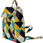 Geometric Pattern Retro Colorful Abstract Buckle Everyday Backpack