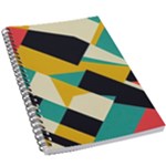 Geometric Pattern Retro Colorful Abstract 5.5  x 8.5  Notebook