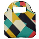 Geometric Pattern Retro Colorful Abstract Premium Foldable Grocery Recycle Bag