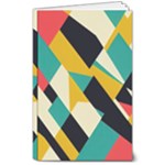 Geometric Pattern Retro Colorful Abstract 8  x 10  Softcover Notebook