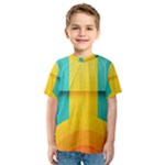 Colorful Rainbow Pattern Digital Art Abstract Minimalist Minimalism Kids  Sport Mesh T-Shirt