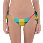 Colorful Rainbow Pattern Digital Art Abstract Minimalist Minimalism Reversible Bikini Bottoms