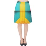 Colorful Rainbow Pattern Digital Art Abstract Minimalist Minimalism Velvet High Waist Skirt