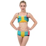 Colorful Rainbow Pattern Digital Art Abstract Minimalist Minimalism Layered Top Bikini Set