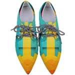 Colorful Rainbow Pattern Digital Art Abstract Minimalist Minimalism Pointed Oxford Shoes