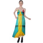 Colorful Rainbow Pattern Digital Art Abstract Minimalist Minimalism Tie Back Maxi Dress