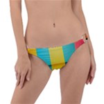 Colorful Rainbow Pattern Digital Art Abstract Minimalist Minimalism Ring Detail Bikini Bottoms