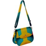 Colorful Rainbow Pattern Digital Art Abstract Minimalist Minimalism Saddle Handbag